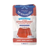 McDougalls No Added Sugar Vegan Strawberry Jelly Crystals