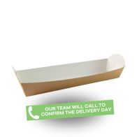 Vegware Kraft Hot Dog/Baguette Tray 1x500