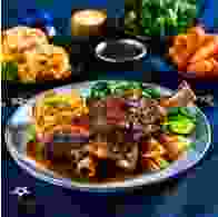 Lamb Shank with Mint Gravy